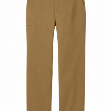 Khaki Straight Fit Cotton Twill Pants