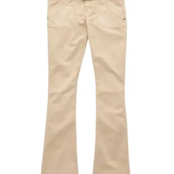 Light Beige High-Rise Flared Pants with Belt